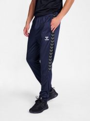 Spodnie dresowe treningowe Hummel Authentic. Niebieskie spodnie sportowe damskie Hummel, l, bez wzorów, z dresówki, do biegania. Za 243.00 zł.