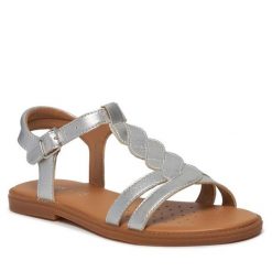 Sandały Geox. Niebieskie sandały chłopięce Geox, bez zapięcia. Za 199.99 zł.