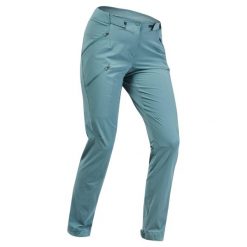 Spodnie turystyczne damskie Quechua MH500. Czarne spodnie sportowe damskie QUECHUA, l, bez wzorów, z bawełny, trekkingowe. Za 129.99 zł.