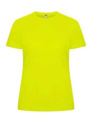 Clique Basic-T Women Dopasowana koszulka damska z bawełny – visibility green. Zielone t-shirty damskie CLIQUE, xs, bez wzorów, z bawełny, bez kołnierzyka. Za 99.59 zł.