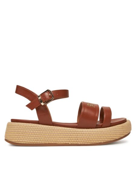 Tommy Hilfiger Espadryle T3A2-33793-0326 S Brązowy. Brązowe sandały damskie Tommy Hilfiger, bez wzorów, ze skóry, bez obcasa, bez zapięcia. Za 269.99 zł.