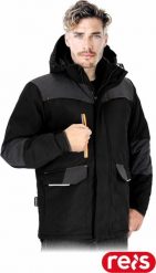 Kurtka męska Reis HOWALD - Męska kurtka ochronna ocieplana tkanina 100% poliester powlekany membraną TPU 142 g/m2 7 kieszeni pikowana podszewka zapina. Brązowe kurtki męskie Reis, m, bez wzorów, z poliesteru, bez kaptura. Za 166.21 zł.