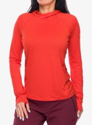 Bluza termoaktywna damska Rab Sonic Hoody. Brązowe bluzy damskie RAB, s, bez wzorów, z materiału, bez kaptura. Za 236.49 zł.