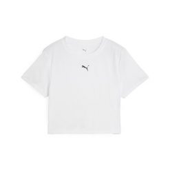 Damska krótka koszulka TAD ESSENTIALS PUMA White. Białe koszulki sportowe damskie Puma, l, bez wzorów, bez kołnierzyka, bez ramiączek. W wyprzedaży za 94.00 zł.