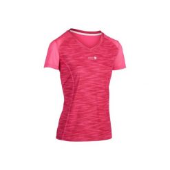 T-Shirt Soft 500 róż-melanż. Czerwone t-shirty damskie ARTENGO, melanż, z meshu. Za 39.99 zł.