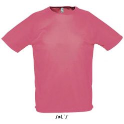 Koszulka Sol's Sporty. Czerwone koszulki sportowe męskie SOL'S, s, bez wzorów, z materiału, bez kołnierzyka, bez ramiączek. Za 67.50 zł.