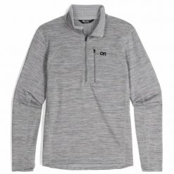 Bluza polarowa zapinana do połowy Outdoor Research Vigor Grid. Szare bluzy męskie OUTDOOR RESEARCH, l, bez wzorów, z polaru, bez kaptura. Za 426.50 zł.
