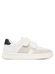 Calvin Klein Sneakersy Low Cut Velcro V1X9-83277-1269 S Biały. Białe buty sportowe dziewczęce Calvin Klein, bez wzorów, ze skóry, bez zapięcia. Za 399.99 zł.