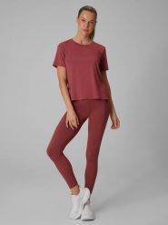 4F Legginsy treningowe szybkoschnące damskie - brązowe XXL. Brązowe legginsy damskie 4f, xxl, bez wzorów. Za 119.99 zł.