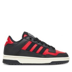 Sneakersy adidas. Czarne trampki i tenisówki chłopięce Adidas, bez wzorów, bez zapięcia. Za 139.99 zł.