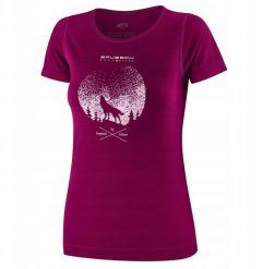 SS1272W Koszulka damska z krótkim rękawem OUTDOOR WOOL PRO śliwkowy L - WILK 4. T-shirty damskie Brubeck, l, bez wzorów, bez kołnierzyka. Za 309.82 zł.