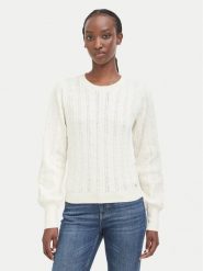 Guess Sweter W6BR44 Z1441 Kremowy Regular Fit. Białe swetry damskie Guess, xl, z aplikacjami, z syntetyku, bez kołnierzyka, bez ramiączek, bez kaptura. Za 394.99 zł.