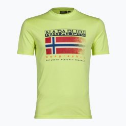 Koszulka męska Napapijri S-Kreis. Zielone koszulki sportowe męskie Napapijri, l, bez wzorów, bez kołnierzyka, bez ramiączek, trekkingowe. Za 149.99 zł.