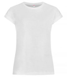 Clique Fashion Top Women T‑shirt z bawełny, luźny krój. Białe t-shirty damskie CLIQUE, m, bez wzorów, z bawełny, bez kołnierzyka. Za 112.42 zł.