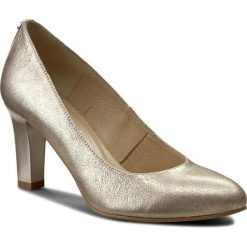 Półbuty KOTYL - 883 Złoty EF. Żółte półbuty damskie Kotyl, z materiału, eleganckie. W wyprzedaży za 199.00 zł.