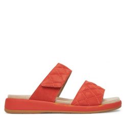 Klapki Caprice. Brązowe klapki damskie Caprice, bez wzorów, bez obcasa. Za 189.99 zł.