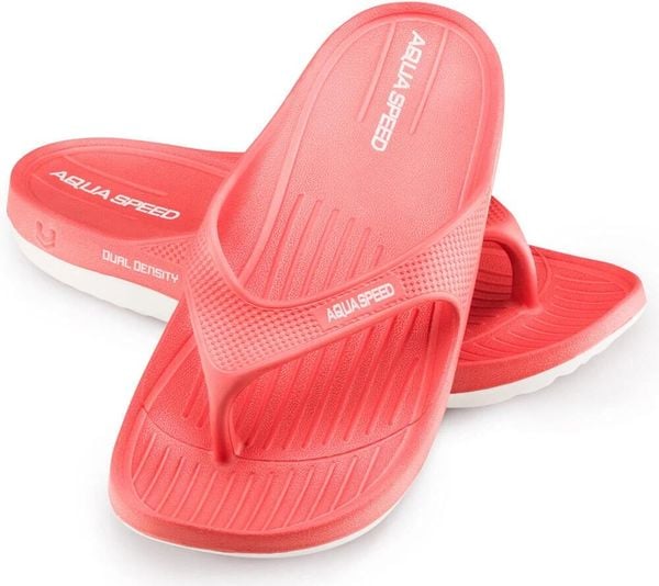 Klapki basenowe japonki Aqua Speed Alcano. Brązowe klapki męskie Aqua-Speed, z materiału. Za 69.90 zł.