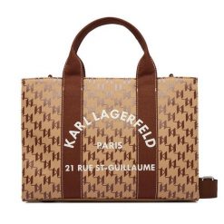 Torebka KARL LAGERFELD. Brązowe torebki do ręki damskie KARL LAGERFELD, bez wzorów, klasyczne, bez dodatków. Za 649.99 zł.