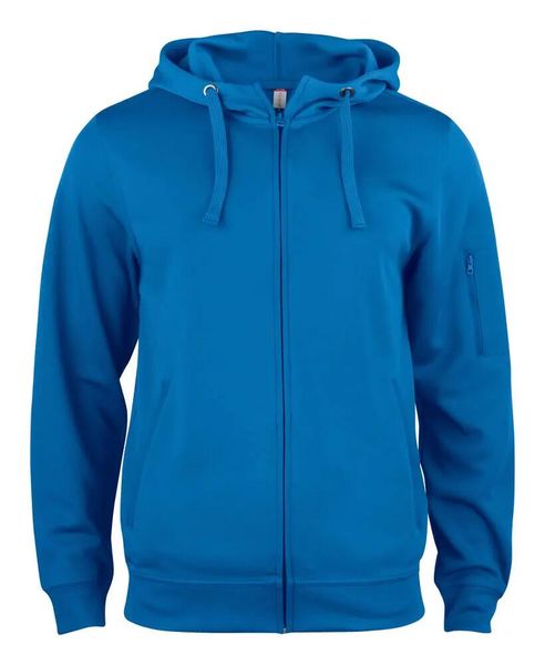 Clique Bluza z kapturem Basic Active Full Zip – 100% poliester – royal blue. Niebieskie bluzy męskie CLIQUE, s, bez wzorów, z poliesteru, z kapturem. Za 202.91 zł.