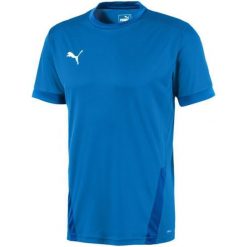 Koszulka do piłki nożnej męska Puma teamGOAL 23 Jersey. Niebieskie koszulki sportowe męskie Puma, m, bez wzorów, z jersey, bez kołnierzyka, bez ramiączek, do piłki nożnej. Za 112.96 zł.