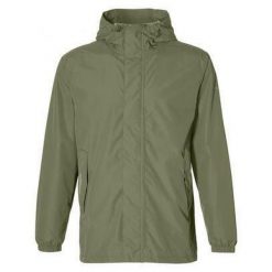 Kurtka przeciwdeszczowa na rower Hoga unisex, oliwkowa. Zielone kurtki damskie BASIL, bez wzorów, rowerowe. Za 419.90 zł.