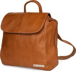 Beltimore Plecak skórzany damski z klapą solidny Beltimore koniak S41. Plecaki damskie Beltimore, bez wzorów. Za 214.49 zł.