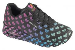 Buty sportowe Sneakersy damskie, Uno - Live Colorfully. Czarne obuwie sportowe damskie Skechers, bez wzorów, z materiału, trekkingowe. Za 449.99 zł.