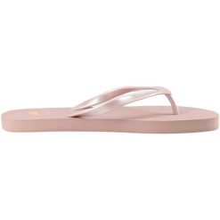 Klapki damskie 4F F018A. Brązowe klapki damskie 4f, bez wzorów, z gumy, bez obcasa. Za 69.99 zł.