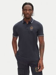 Aeronautica Militare Polo 251PO1850P191 Granatowy Slim Fit. Niebieskie koszulki polo męskie Aeronautica Militare, l, bez wzorów, z bawełny, bez ramiączek. Za 299.99 zł.