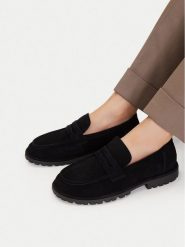 Badura Loafersy C-ARYA-LT017-1 Czarny. Czarne mokasyny damskie Badura, ze skóry. Za 249.99 zł.