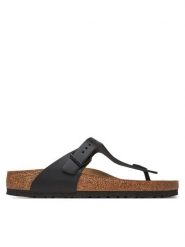 Birkenstock Japonki Arizona 1029231 Czarny. Czarne klapki damskie Birkenstock, bez wzorów, ze skóry, bez obcasa. Za 379.99 zł.