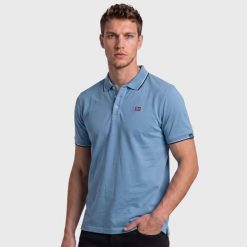 Koszulka polo z krótkim rękawem męska NORWAY PIQUET. Brązowe koszulki polo męskie Aulp, m, bez wzorów, z bawełny, casualowe, bez ramiączek. Za 119.99 zł.