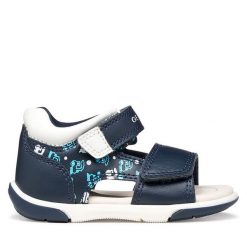 Sandały Geox. Niebieskie sandały chłopięce Geox, bez zapięcia. Za 179.99 zł.