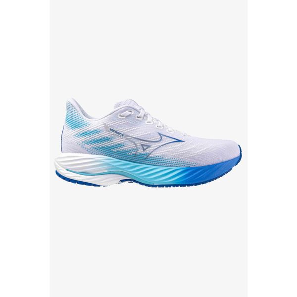 Buty do biegania damskie Mizuno Wave Rider 28. Białe obuwie sportowe damskie Mizuno, bez wzorów, do biegania, mizuno wave. Za 709.99 zł.