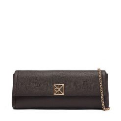 Torebka Calvin Klein. Brązowe torebki do ręki damskie Calvin Klein, bez wzorów, wizytowe, bez dodatków. Za 489.99 zł.