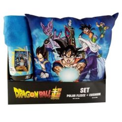 Polarowy koc + poduszka Toei Animation Dragon Ball Super. Niebieskie kocyki dla dzieci KIDS LICENSING, z materiału. Za 167.50 zł.