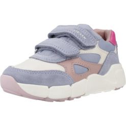 Buty GEOX B FLEXYPER MINI GIRL Niebieski. Niebieskie obuwie sportowe damskie Geox, bez wzorów, z tkaniny, na fitness i siłownię. Za 197.99 zł.
