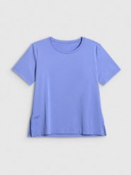 4F Koszulka treningowa loose szybkoschnąca damska - niebieska S. Niebieskie koszulki sportowe damskie 4f, s, bez wzorów, z materiału, klasyczne, bez kołnierzyka. Za 79.99 zł.