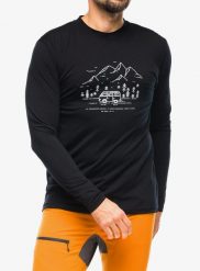 Longsleeve Sensor Merino Active PT Tee L/S. Czarne bluzki z długim rękawem męskie Sensor, l, bez wzorów, z materiału, bez kołnierzyka. Za 290.39 zł.
