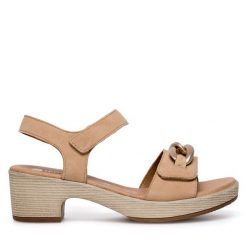 Sandały Rieker. Sandały damskie Rieker, bez wzorów, bez obcasa, na koturnie, bez zapięcia. Za 329.99 zł.