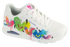 Buty sportowe Sneakersy damskie, Uno - Jason Naylor. Białe obuwie sportowe damskie Skechers, bez wzorów, z materiału, trekkingowe. Za 449.99 zł.