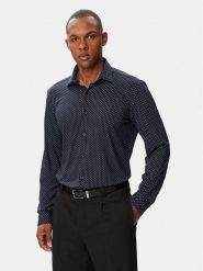HUGO Koszula Kenno 50566332 Granatowy Slim Fit. Niebieskie koszule męskie Hugo, m, bez wzorów, z bawełny, bez kołnierzyka, bez ramiączek. Za 449.99 zł.
