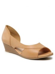 Lasocki Sandały OCE-TTT-06 Brązowy. Brązowe klapki damskie Lasocki, bez wzorów, ze skóry, bez obcasa, na koturnie, bez zapięcia. Za 84.99 zł.