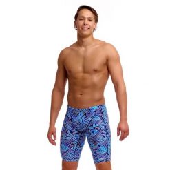Spodenki do pływania Jammery Funky Trunks Blue Bits. Niebieskie kąpielówki męskie FUNKY TRUNKS, m, bez wzorów, do pływania. Za 219.00 zł.