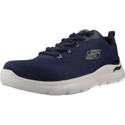 Buty SKECHERS ARCH FIT SUMMITS KRAVEL Niebieski. Niebieskie trekkingi męskie Skechers, na fitness i siłownię. Za 302.99 zł.