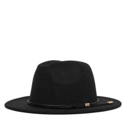 Kapelusz Guess. Czarne czapki i kapelusze damskie Guess, z aplikacjami. Za 234.99 zł.