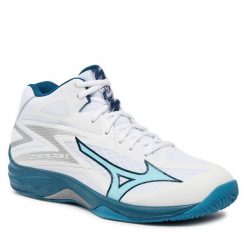 Buty halowe Mizuno. Białe buty sportowe męskie Mizuno, bez zapięcia. Za 269.99 zł.