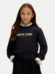 Calvin Klein Jeans Bluza IG0IG03069 Czarny Regular Fit. Czarne bluzy dla dziewczynek Calvin Klein Jeans, bez wzorów, z bawełny, bez ramiączek, bez kaptura. Za 299.99 zł.