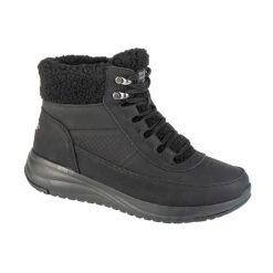 Buty zimowe damskie, On-The-Go Stellar - Alpine Adventure. Czarne obuwie sportowe damskie Skechers, bez wzorów, z materiału, trekkingowe. Za 478.00 zł.