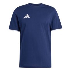 Koszulka męska adidas Entrada Tee. Białe koszulki sportowe męskie Adidas, m, bez wzorów, bez kołnierzyka, bez ramiączek, do piłki nożnej. Za 78.99 zł.